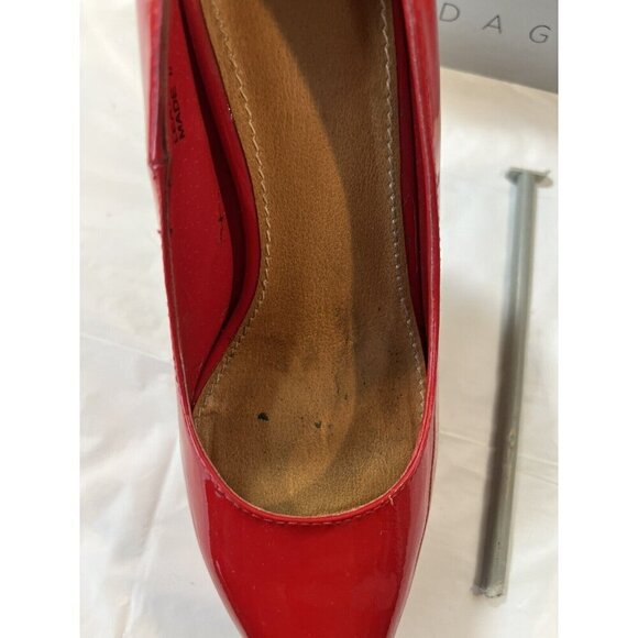 Kelsi Dagger Gracie Patent  Leather Platform Heels 6 Red - Picture 12 of 16